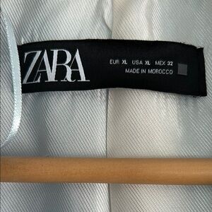 Zara Elegant Linen Blue Blouse